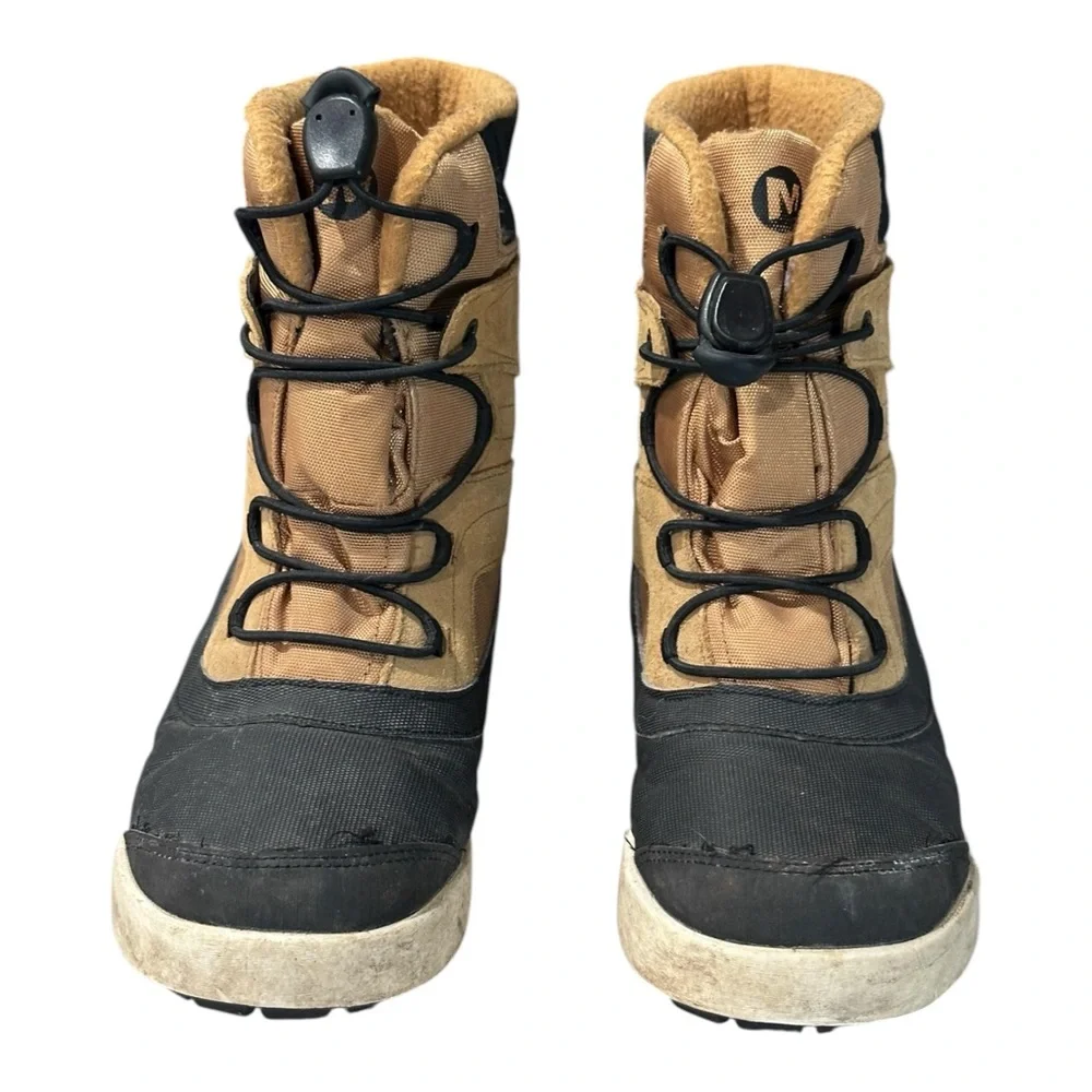 Merrell Boys Snow Bank 2.0 Waterproof Winter Boots Tan/Black‎ Size 6 (US)